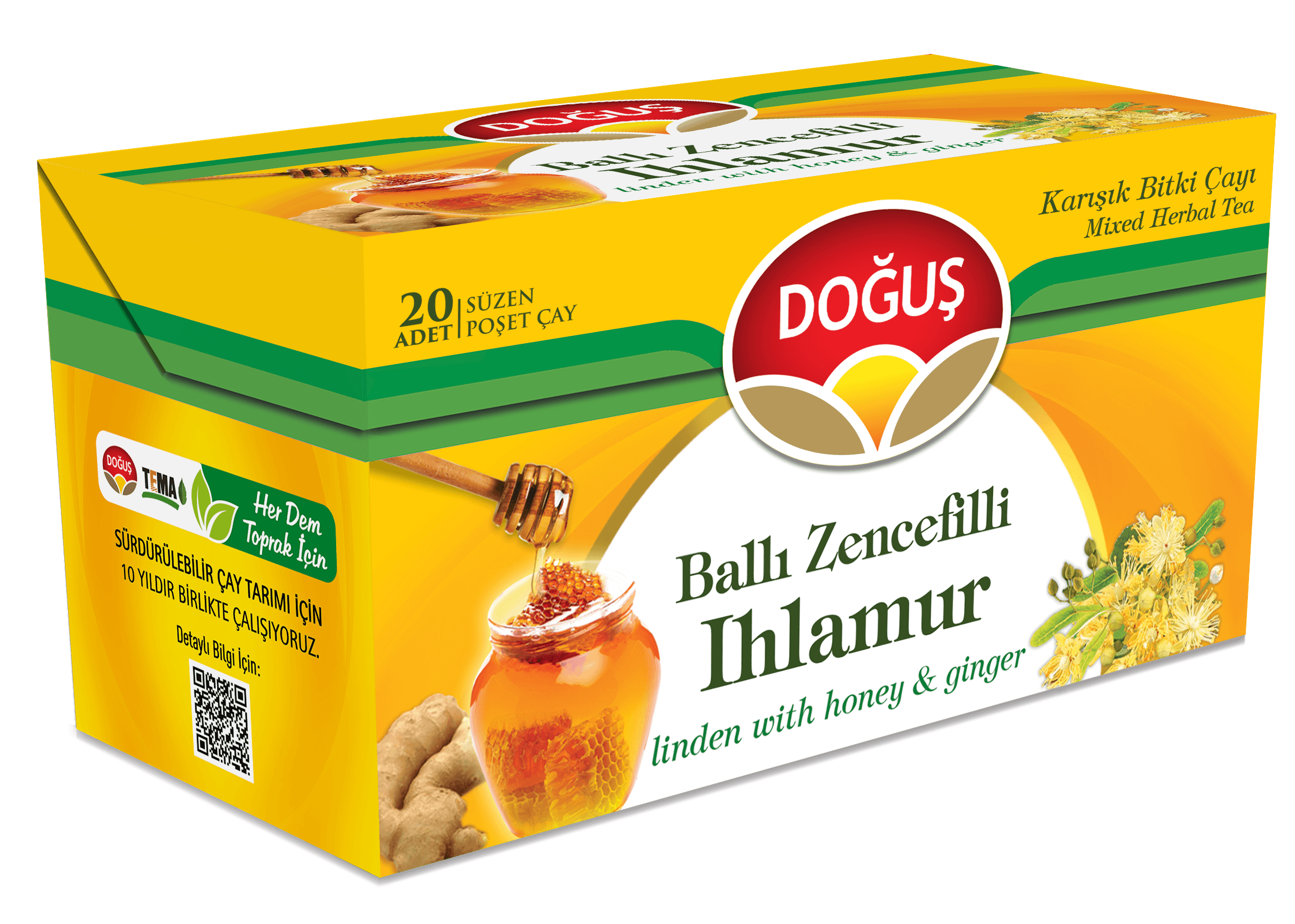 Doğuş Çay Ballı Zencefilli Ihlamur Çayı 20'li