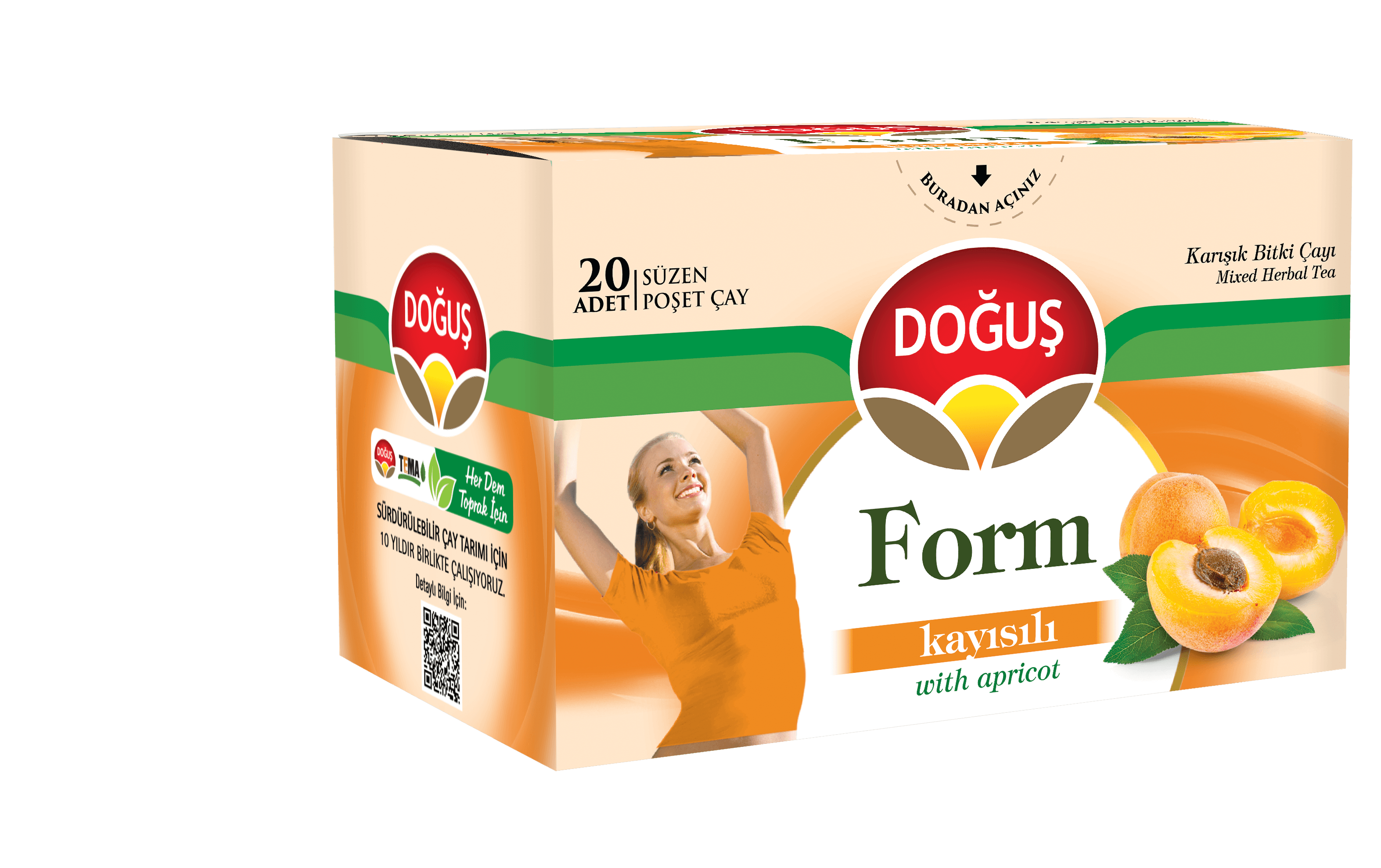 Doğuş Çay Form Kayısılı 20'li